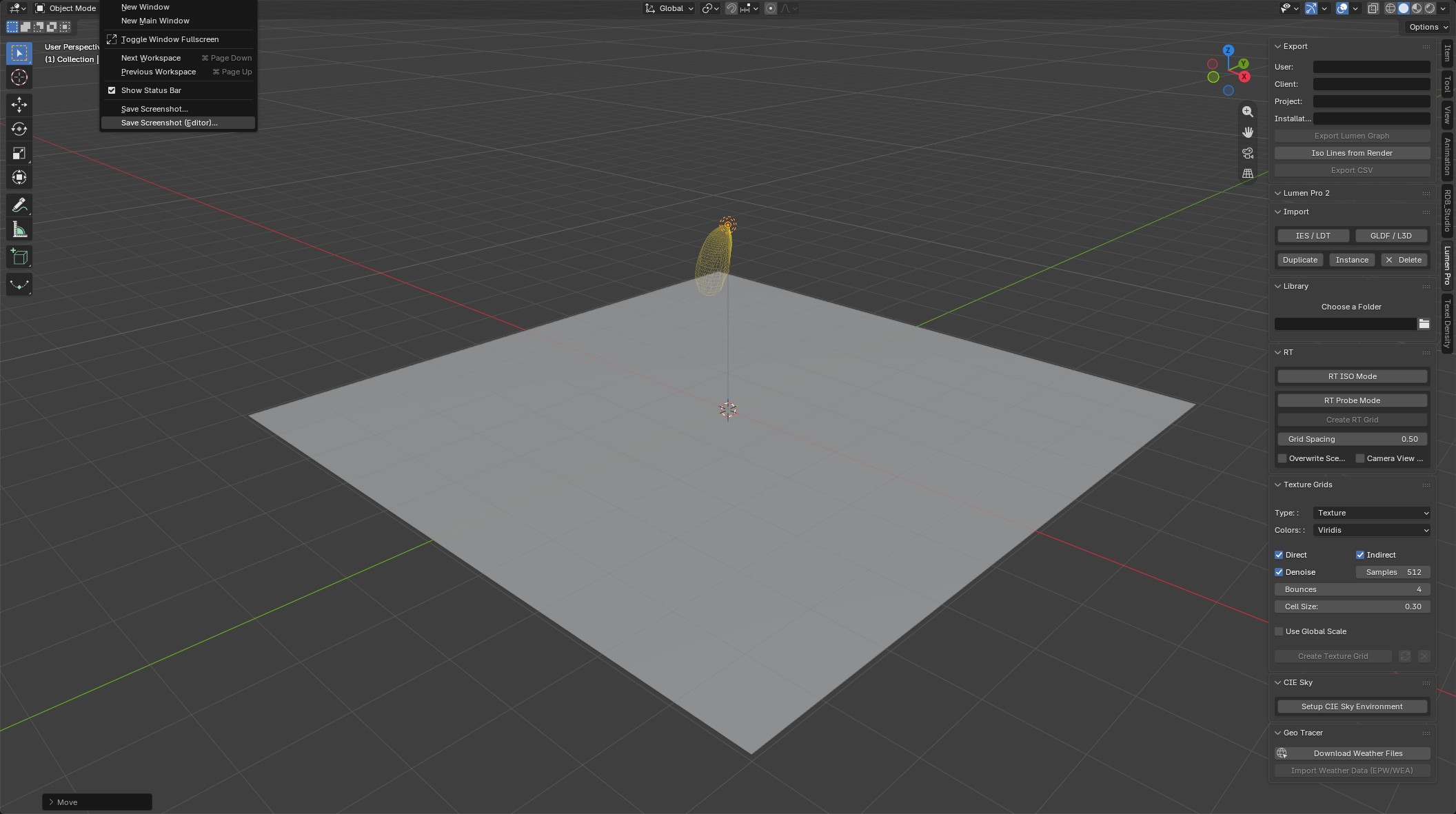 Adding a photometric light from an IES / LDT file